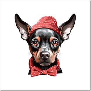 Fancy Doberman Pinscher Dog Posters and Art